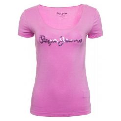 Pepe Jeans T-Shirt Damski Beatriz, S, Różowy. Różowe koszulki damskie Pepe Jeans, s, bez wzorów, z jeansu, bez kołnierzyka, bez rękawów. Za 189,00 zł.