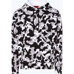 HUGO - Męska bluza nierozpinana – Dayfun-U1, biały. Białe bluzy męskie HUGO, m, moro, bez kołnierzyka, bez rękawów, bez kaptura. Za 649,95 zł.