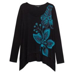 Desigual koszulka damska Ts Lena XS czarna. Czarne koszulki damskie Desigual, xs, z nadrukiem, ze lnu, bez kołnierzyka, bez rękawów. Za 249,00 zł.