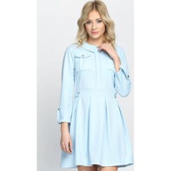 Niebieska Sukienka Restrict. Niebieskie sukienki letnie marki Born2be, uniwersalny, mini. Za 84,99 zł.