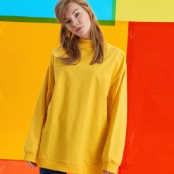 Długa bluza z półgolfem - Żółty. Żółte bluzy damskie Cropp, bez wzorów, z długim rękawem, długie, bez kaptura. W wyprzedaży za 39,99 zł.