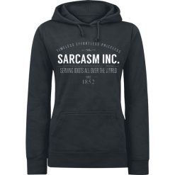Bluzy damskie: Sarcasm Inc. Bluza z kapturem damska czarny