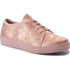 Sneakersy OLEKSY - 529/952 Różowy Brokat. Różowe półbuty damskie Oleksy, ze skóry. W wyprzedaży za 149,00 zł.