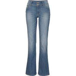 Dżinsy ze stretchem BOOTCUT bonprix niebieski. Niebieskie jeansy damskie bonprix. Za 99,99 zł.