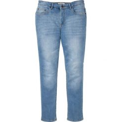 Dżinsy ze stretchem Slim Fit Straight bonprix niebieski "medium bleached". Niebieskie jeansy męskie bonprix, m, bez wzorów. Za 109,99 zł.