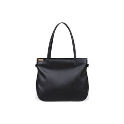 Pacco bag czarna torebka z dodakowym długim paskiem. Czarne torebki klasyczne damskie Hairoo, w paski, eleganckie. Za 190,00 zł.