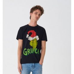 Koszulka z nadrukiem Grinch - Czarny. Czarne koszulki męskie House, s, z nadrukiem, bez kołnierzyka, bez rękawów. Za 49,99 zł.