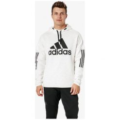Adidas Bluza M Sid Lgo Po Fl , biały, rozmiar L. Białe bluzy męskie Adidas, m, bez wzorów, z bawełny, klasyczne, z kapturem, bez rękawów, bez kaptura. W wyprzedaży za 199,99 zł.