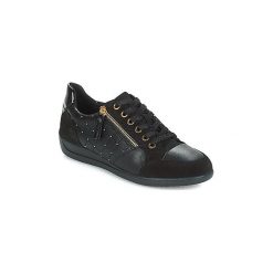Buty Geox D MYRIA. Czarne trampki i tenisówki damskie marki Geox, bez wzorów, bez zapięcia. Za 351,20 zł.