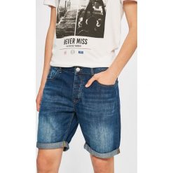Review - Szorty. Niebieskie spodenki i szorty męskie Review, xl, bez wzorów, z bawełny, casualowe. W wyprzedaży za 49,90 zł.