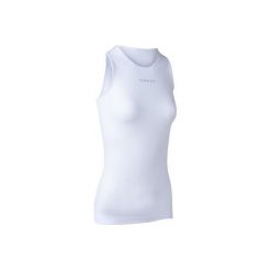 Koszulka Do Gry W Koszykówkę Damska, Dla Zawodowych Graczy, Kolor Biały. Białe bluzki damskie TARMAK, xs, bez wzorów, z elastanu, bez kołnierzyka, bez rękawów. Za 34,99 zł.