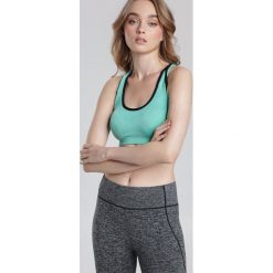 Miętowy Biustonosz Sportowy We Know. Zielone biustonosze sportowe damskie Renee, xl, bez wzorów, z materiału. Za 39,99 zł.