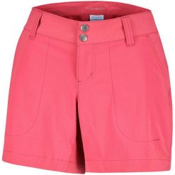 Columbia Spodenki Turystyczne Damskie Saturday Trail Short Red Coral 6. Czerwone spodenki sportowe damskie Columbia, na lato, s, bez wzorów, sportowe, outdoorowe. Za 219,00 zł.