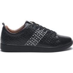 Lacoste Tenisówki Czarny. Czarne trampki męskie Lacoste, bez wzorów, ze skóry, bez zapięcia. Za 550,95 zł.