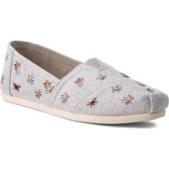 Półbuty TOMS - Classic 10012496 Drizzle Grey. Szare półbuty damskie marki Toms, z materiału, na płaskiej podeszwie. W wyprzedaży za 219,00 zł.