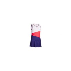 Sukienka tenisowa 500. Białe sukienki damskie ARTENGO, bez wzorów, z elastanu, eleganckie, bez kołnierzyka, bez rękawów, sportowe. Za 59,99 zł.