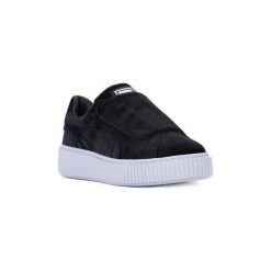 Trampki Puma BASKET PLATFORM STRAP VR. Szare trampki i tenisówki damskie marki Puma, z materiału. Za 368,47 zł.
