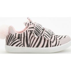 Buty sportowe dziewczęce: Sneakersy zapinane na rzepy – Kremowy