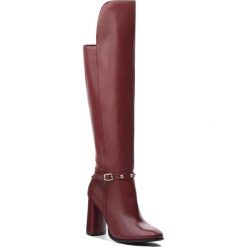 Muszkieterki BALDACCINI - 1041500 Buffalo Bordo. Czerwone kozaki damskie Baldaccini, ze skóry, bez obcasa, bez zapięcia. W wyprzedaży za 369,00 zł.