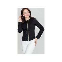 Kurtka K132 Czarny. Czarne kurtki sportowe damskie Lenitif, xl, bez wzorów, ze skóry, krótkie, bez kaptura. Za 139,00 zł.