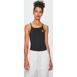 Adidas Originals - Top. Czarne topy damskie marki adidas Originals, z elastanu, z okrągłym kołnierzem. Za 169,90 zł.