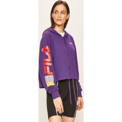 Fila - Bluza. Różowe bluzy damskie Fila, s, z nadrukiem, z bawełny, bez rękawów, z kapturem. W wyprzedaży za 329,90 zł.