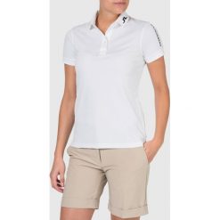 J.LINDEBERG TOUR TECH SLIM Koszulka polo white. Białe topy sportowe damskie marki J.LINDEBERG, l, z poliesteru, polo. Za 299,00 zł.
