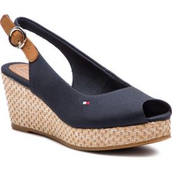 Espadryle TOMMY HILFIGER - Iconic Elba Basic Sling Back FW0FW04081 Midnight 403. Niebieskie espadryle damskie TOMMY HILFIGER, bez wzorów, ze skóry, bez obcasa, na obcasie. W wyprzedaży za 219,00 zł.