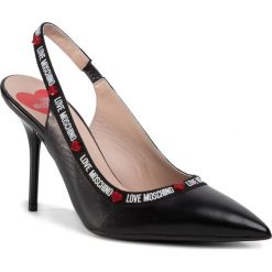 Sandały LOVE MOSCHINO - JA10189G1AIA0000 Nero. Czarne klapki damskie Love Moschino, bez wzorów, ze skóry, bez obcasa, na obcasie. Za 999,00 zł.