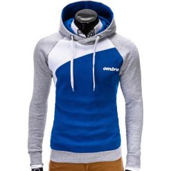 Bluzy męskie: BLUZA MĘSKA Z KAPTUREM MIGUEL – NIEBIESKA