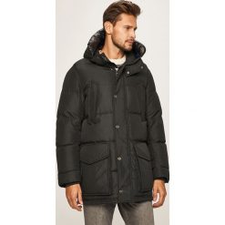 Tommy Hilfiger - Kurtka puchowa. Niebieskie płaszcze męskie TOMMY HILFIGER, s, bez wzorów, z elastanu, długie, z kapturem. W wyprzedaży za 1349,00 zł.
