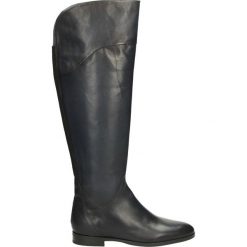 Kozaki ocieplane - 45803FY P BLU. Czarne buty zimowe damskie marki Kazar, ze skóry, na wysokim obcasie. Za 329,00 zł.