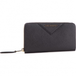 Duży Portfel Damski KARL LAGERFELD - COKW0003 Black/Gold. Czarne portfele damskie KARL LAGERFELD, ze skóry. Za 569,00 zł.