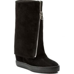 Buty zimowe damskie: Kozaki R.POLAŃSKI – 0888 Czarny Zamsz