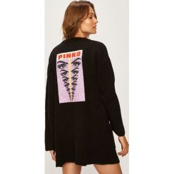Pinko - Kardigan. Czarne swetry damskie Pinko, s, bez wzorów, z wełny, bez rękawów, bez kaptura. Za 1299,00 zł.