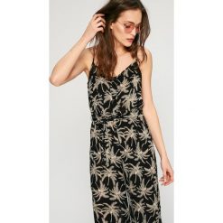 Answear - Kombinezon City Jungle. Szare kombinezony damskie ANSWEAR, m, z tkaniny, z okrągłym kołnierzem, na ramiączkach. W wyprzedaży za 59,90 zł.