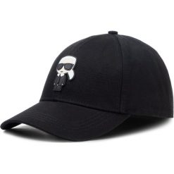 Czapka z daszkiem KARL LAGERFELD - 96KW3409 Black. Czarne czapki męskie KARL LAGERFELD, bez wzorów, z bawełny. Za 259,00 zł.