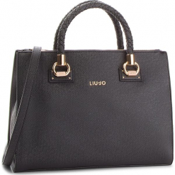 Torebka LIU JO - M Satchel Zip Manhat N68093 E0087 Nero 22222. Czarne torebki klasyczne damskie Liu Jo, ze skóry ekologicznej. Za 739,00 zł.