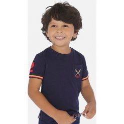Mayoral - T-shirt dziecięcy 92-134 cm. Niebieskie t-shirty chłopięce Mayoral, z nadrukiem, z bawełny, bez rękawów. Za 64,90 zł.
