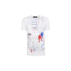 T-shirty z krótkim rękawem Dsquared S74GD0359. Szare t-shirty męskie Dsquared, s, bez wzorów, bez kołnierzyka, krótkie. Za 489,00 zł.