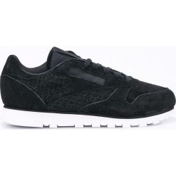 Reebok Classic - Buty Cl Lthr Woven Emb. Czarne buty sportowe damskie marki Reebok Classic, ze skóry, reebok classic. W wyprzedaży za 249,90 zł.