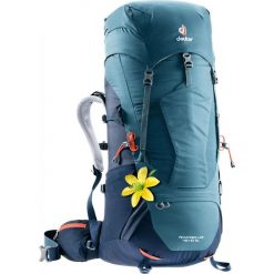 DEUTER plecak turystyczny Aircontact Lite 45+10L SL arctic-navy. Niebieskie plecaki damskie Deuter, bez wzorów, sportowe. Za 576,00 zł.