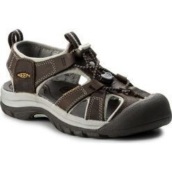 Sandały KEEN - Venice 1003989 Black Olive/Surf Spray. Szare klapki damskie Keen, bez wzorów, ze skóry, bez obcasa. W wyprzedaży za 369,00 zł.