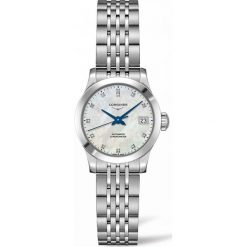 LONGINES Record L2.320.4.87.6. Białe zegarki damskie marki LONGINES, ze stali. Za 8490,00 zł.