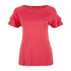 S.Oliver T-Shirt Damski 40 Czerwony. Czerwone koszulki damskie S.Oliver, na co dzień, s, bez wzorów, z okrągłym kołnierzem, z krótkim rękawem. W wyprzedaży za 48,00 zł.