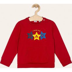 Blukids - Bluza dziecięca 80-98 cm. Czerwone bluzy chłopięce Blukids, z nadrukiem, z bawełny, bez rękawów, bez kaptura. Za 39,90 zł.