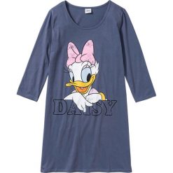 Koszula nocna "Daisy" bonprix niebieski gołębi z nadrukiem. Fioletowe koszule nocne damskie bonprix, z nadrukiem, bez kołnierzyka, z długim rękawem. Za 54,99 zł.