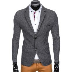 Marynarki męskie: MARYNARKA MĘSKA ELEGANCKA M83 – CZARNA