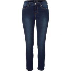 Dżinsy shape 7/8 "Powerstretch" bonprix ciemnoniebieski. Niebieskie jeansy damskie bonprix. Za 109,99 zł.