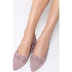 Fioletowe Balerinki Your Destiny. Fioletowe baleriny damskie lakierowane Born2be, z materiału, na obcasie. Za 34,99 zł.